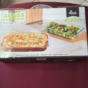 Clear Glass Bakeware 2-Piece Rectangle Set - Clear